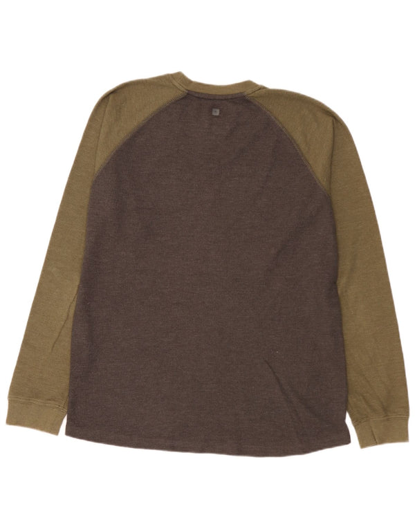 Camiseta IsoCool de manga larga para hombre de Mountain Warehouse con bloques de color gris grande