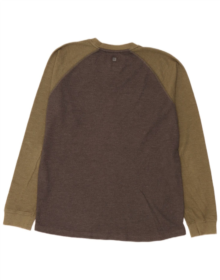Camiseta IsoCool de manga larga para hombre de Mountain Warehouse con bloques de color gris grande
