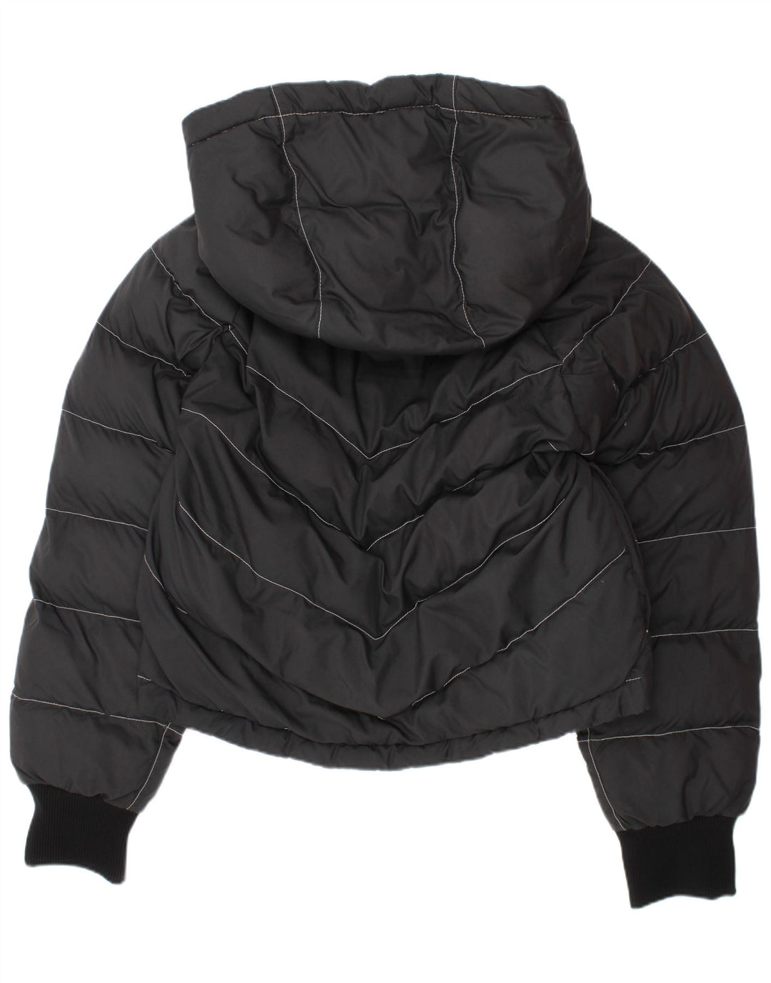 Nike Chaqueta acolchada con capucha para niñas 8-9 años Pequeña Negro Poliéster