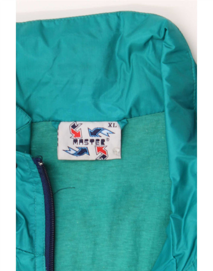 Master Chaqueta De Chándal Con Capucha Para Hombre XL Nylon Color Block Azul