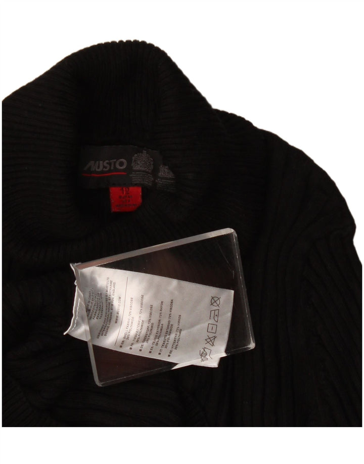 Musto Jersey con cuello vuelto para mujer UK 12 Medium Black Viscosa