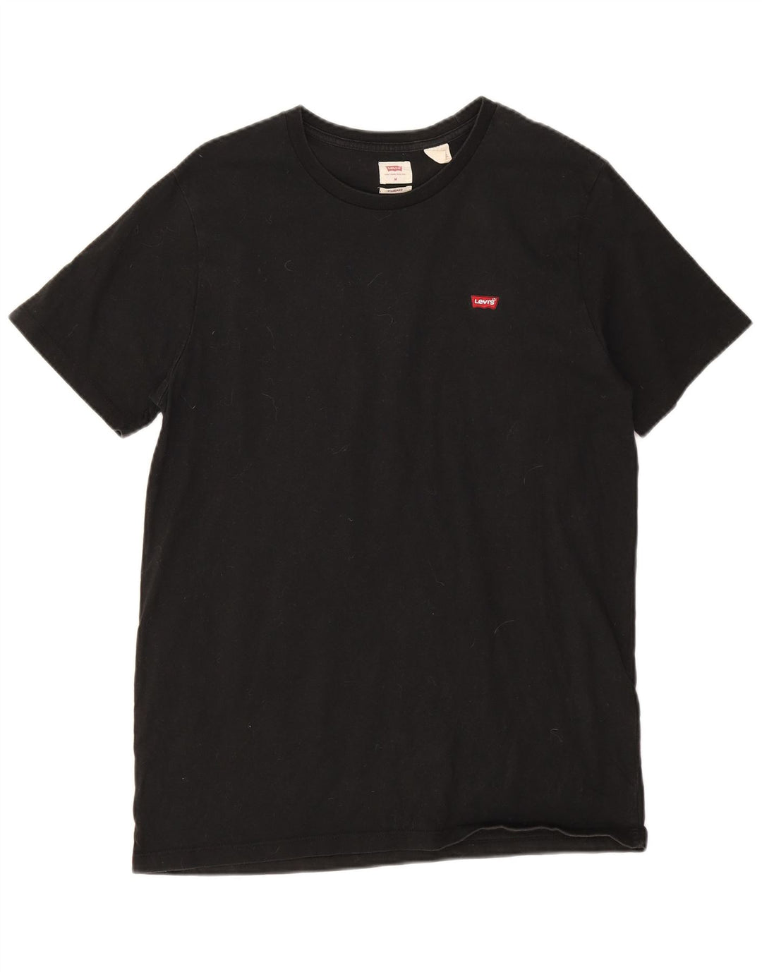 Levi's Camiseta estándar para hombre Top mediano de algodón negro