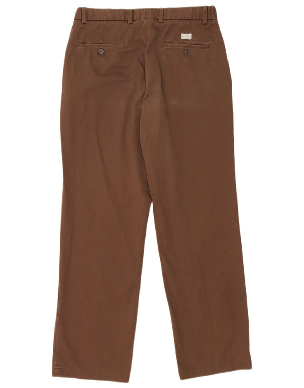 Marks & Spencer Pantalón chino recto azul Harbor para hombre W34 L31 Marrón