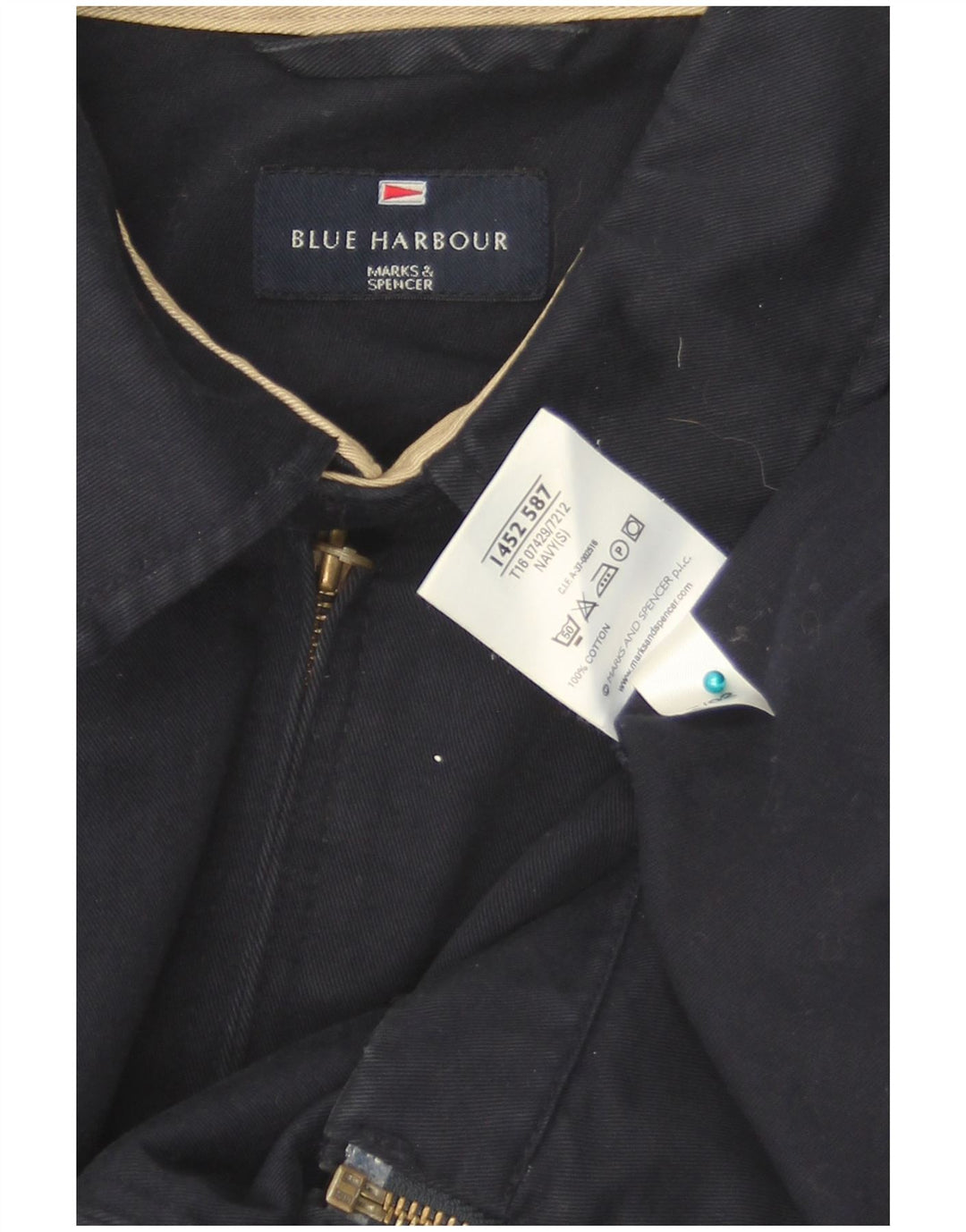 Marks & Spencer Chaqueta Bomber Azul Harbor para Hombre UK 36 Small Azul Marino