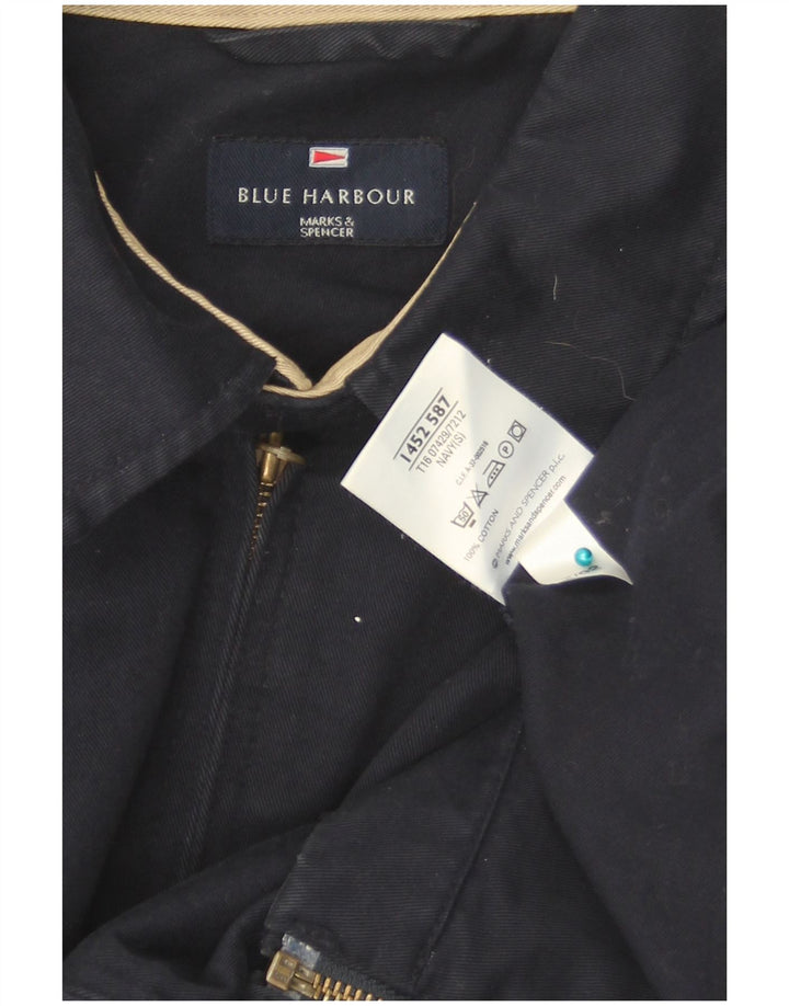 Marks & Spencer Chaqueta Bomber Azul Harbor para Hombre UK 36 Small Azul Marino