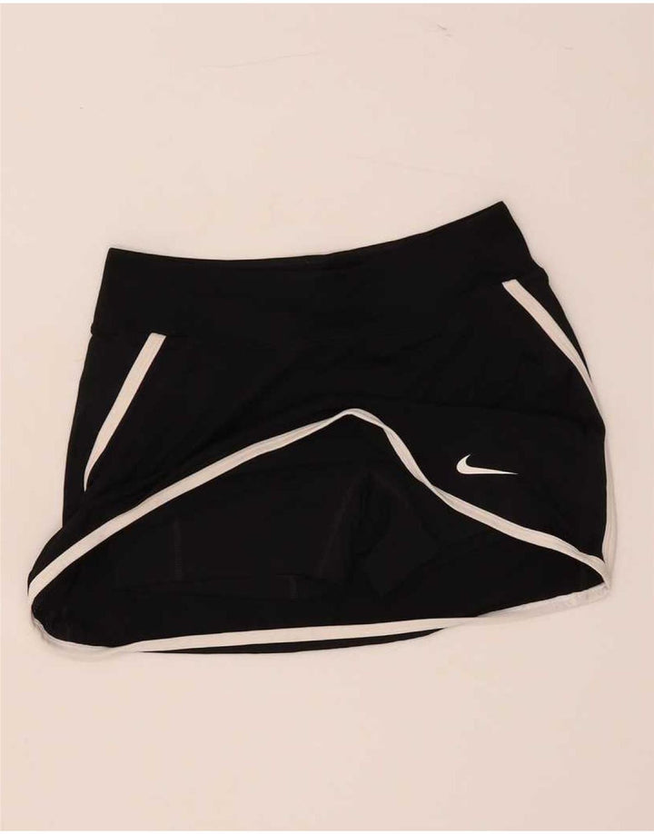 Nike Mujer Dri Fit Skort UK 10 Pequeño Poliéster Negro