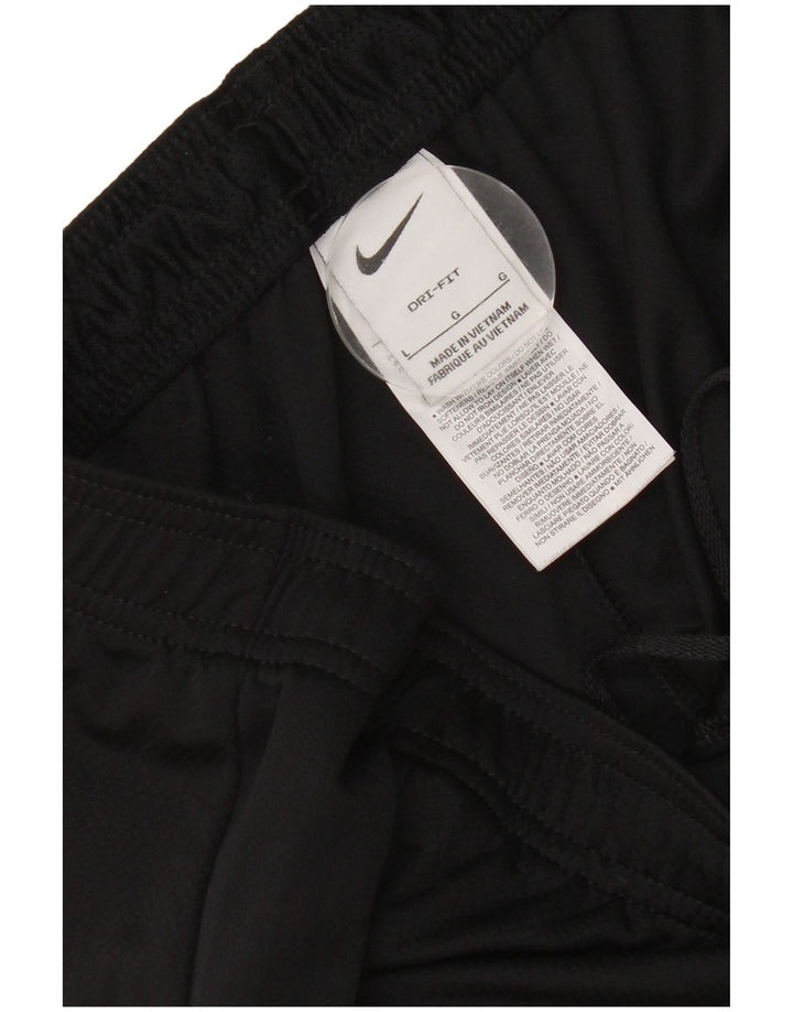 Nike - Pantalones cortos deportivos Dri Fit para hombre, poliéster color block, talla grande, color negro