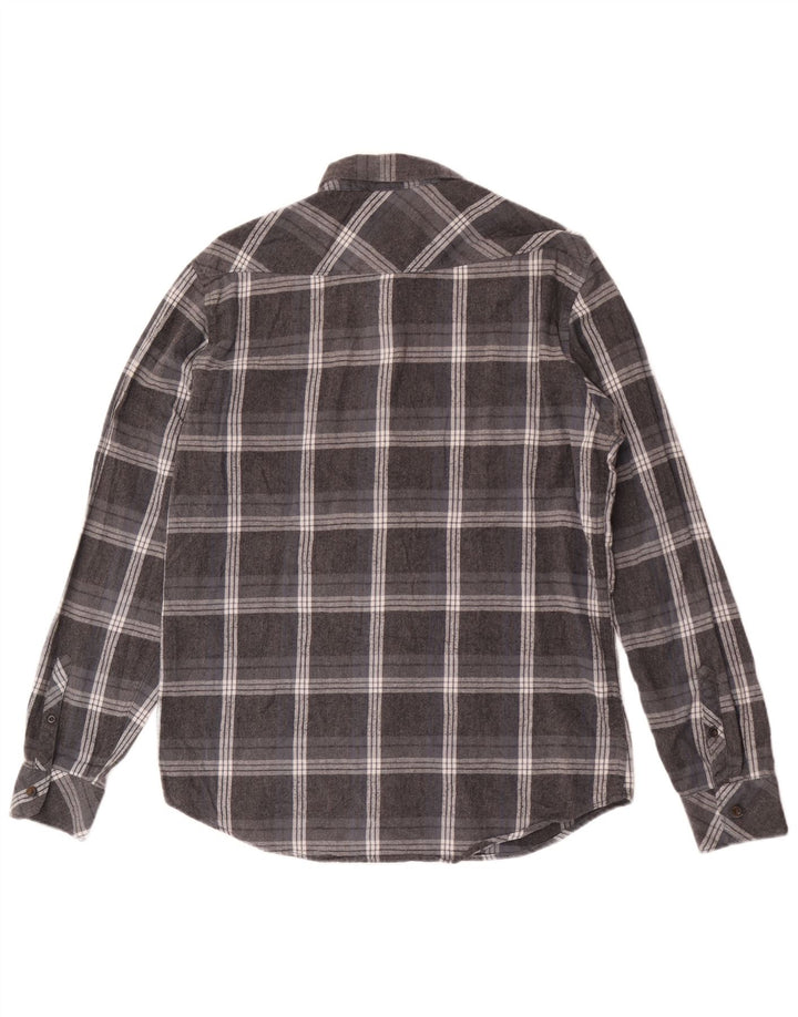 Camisa De Franela Billabong Hombre Algodón A Cuadros Gris Grande