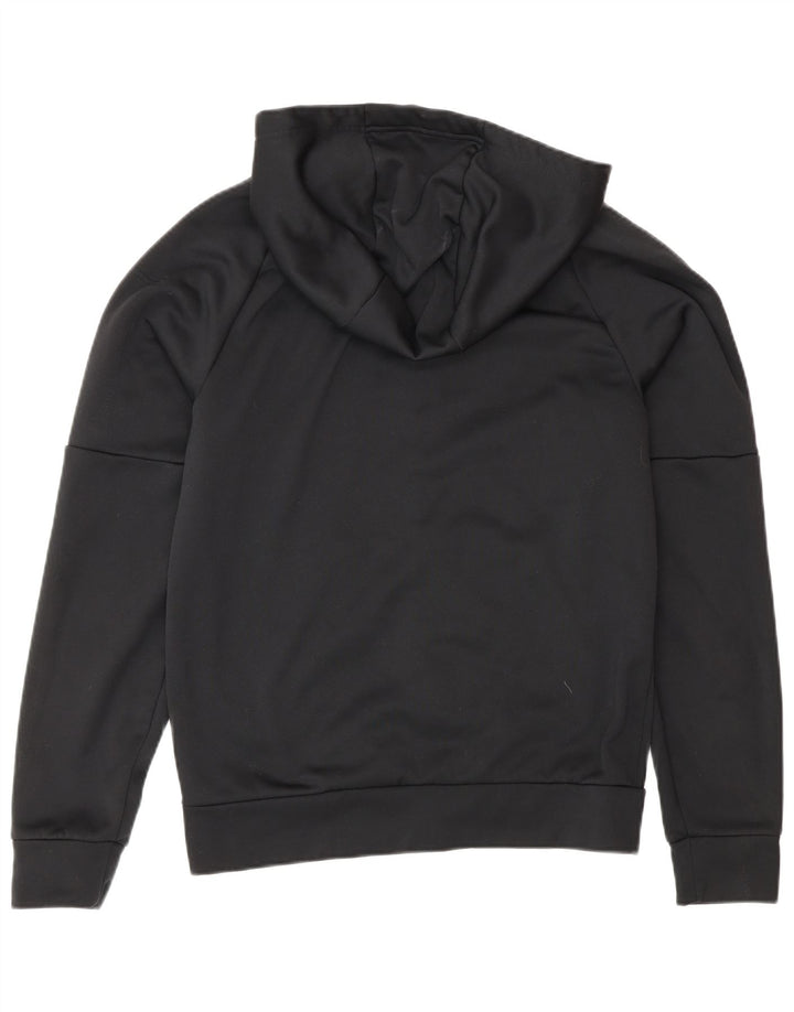 Nike Therma-Fit Zip Sudadera con capucha para hombre, talla pequeña, poliéster negro