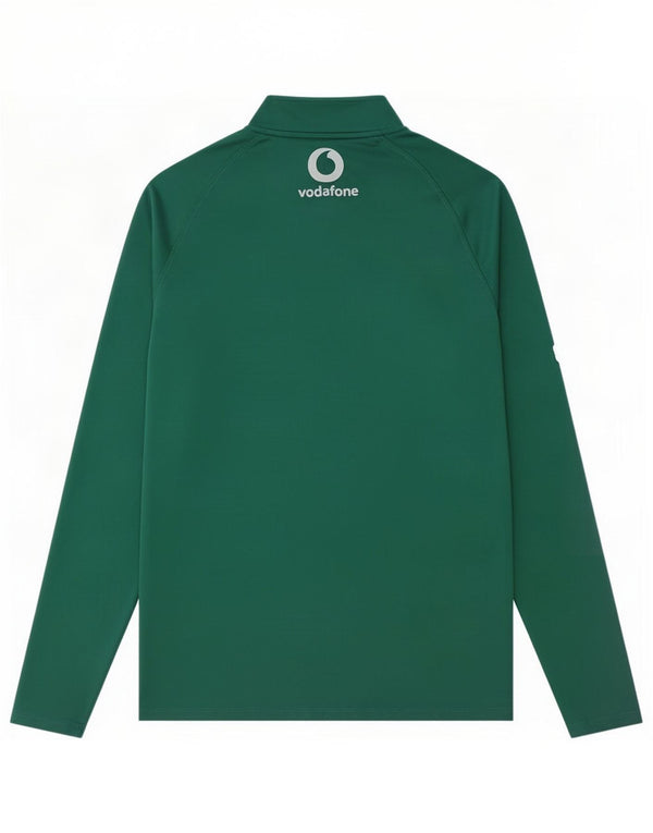 Canterbury Mens IRFU Zip Neck Graphic Top manga larga poliéster verde grande