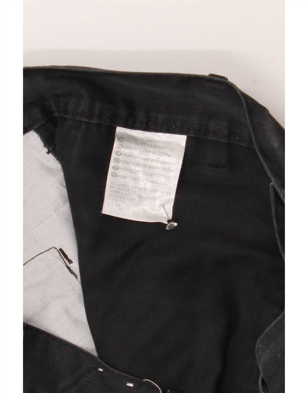 Dickies Pantalones cargo rectos para hombre W32 L30 Poliéster negro