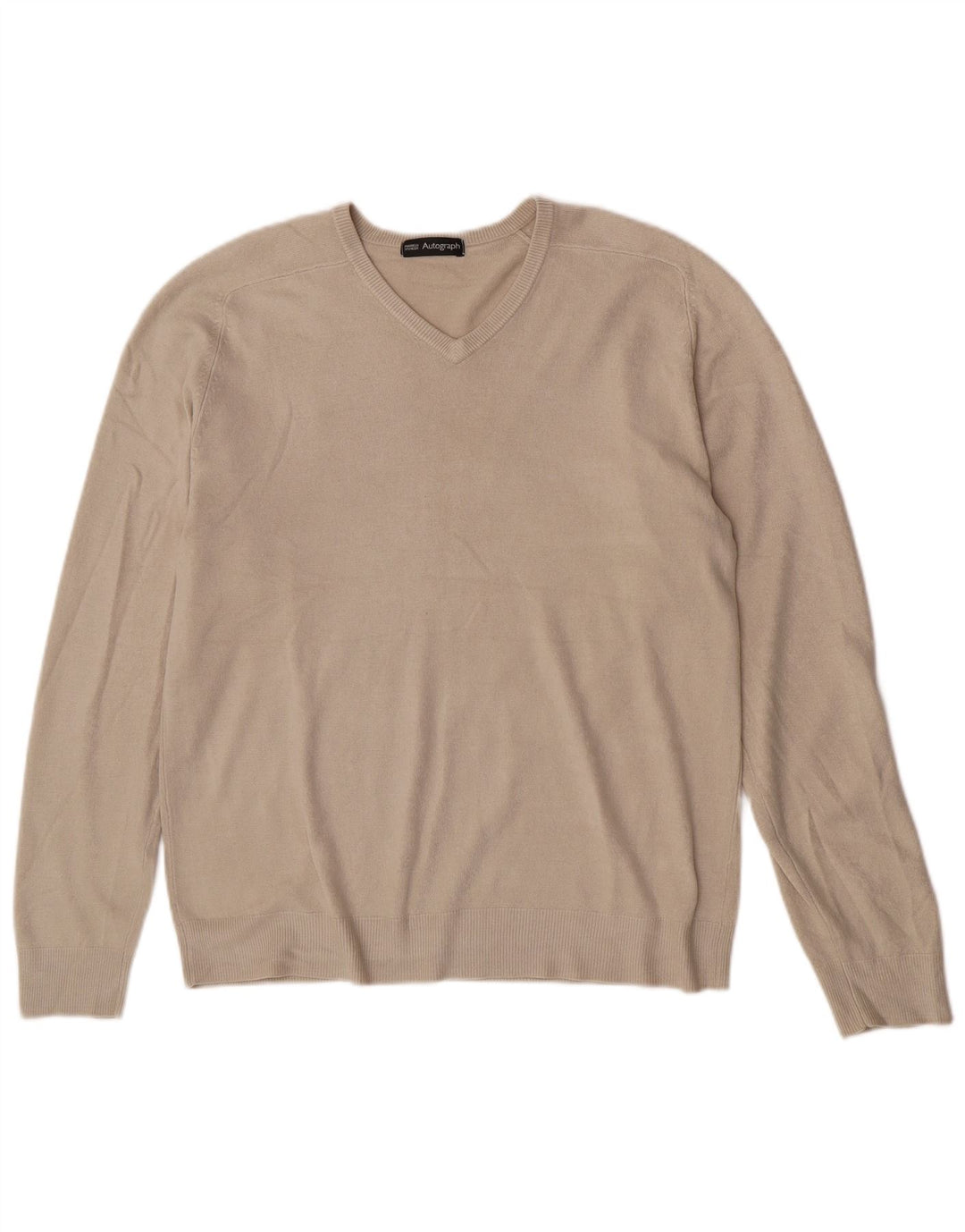 Marks & Spencer Suéter con Cuello en V Autograph para Hombre Beige Medio
