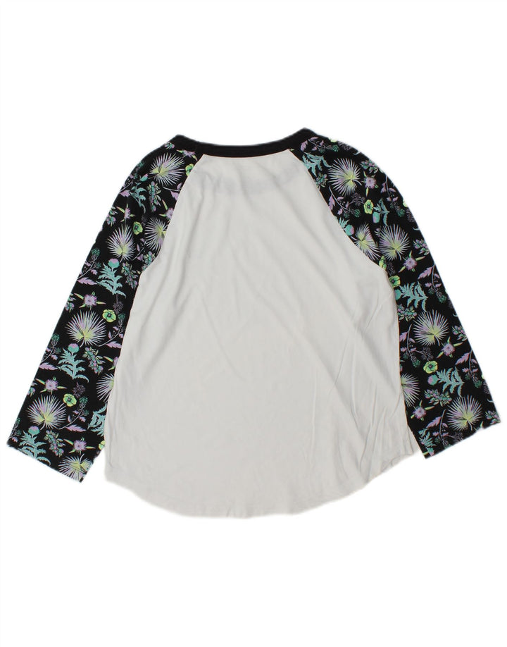Camiseta Vans Mujer Manga 3/4 UK 44 Mediano Blanco Colorblock