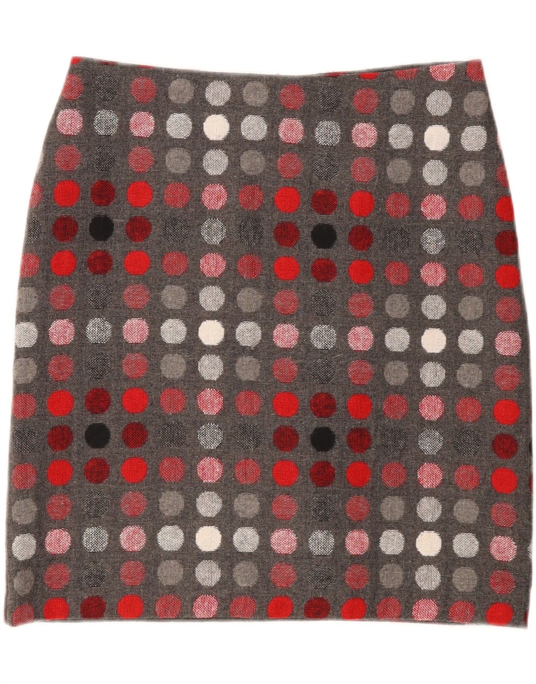 Marks & Spencer Falda recta para mujer UK 12 Medium W30 Gris Lunares