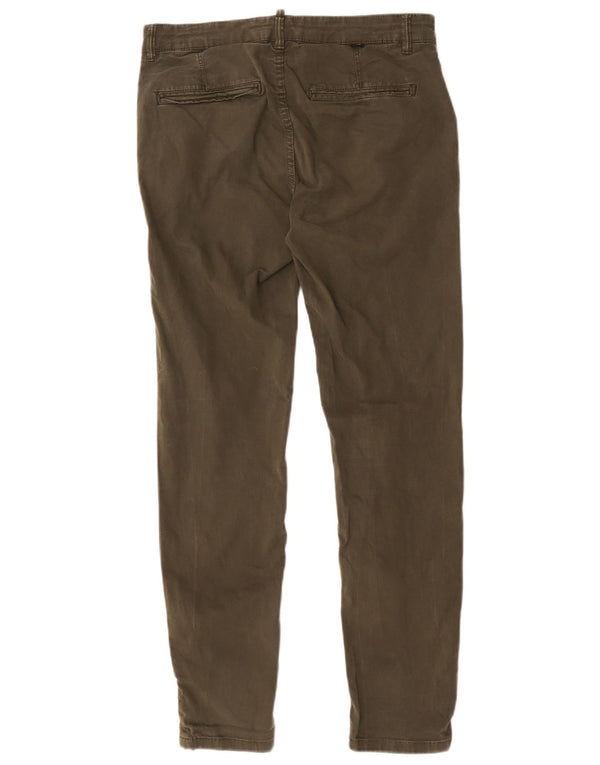 Zara Mens Slim Chino Pantalones EU 42 Large W32 L30 Caqui