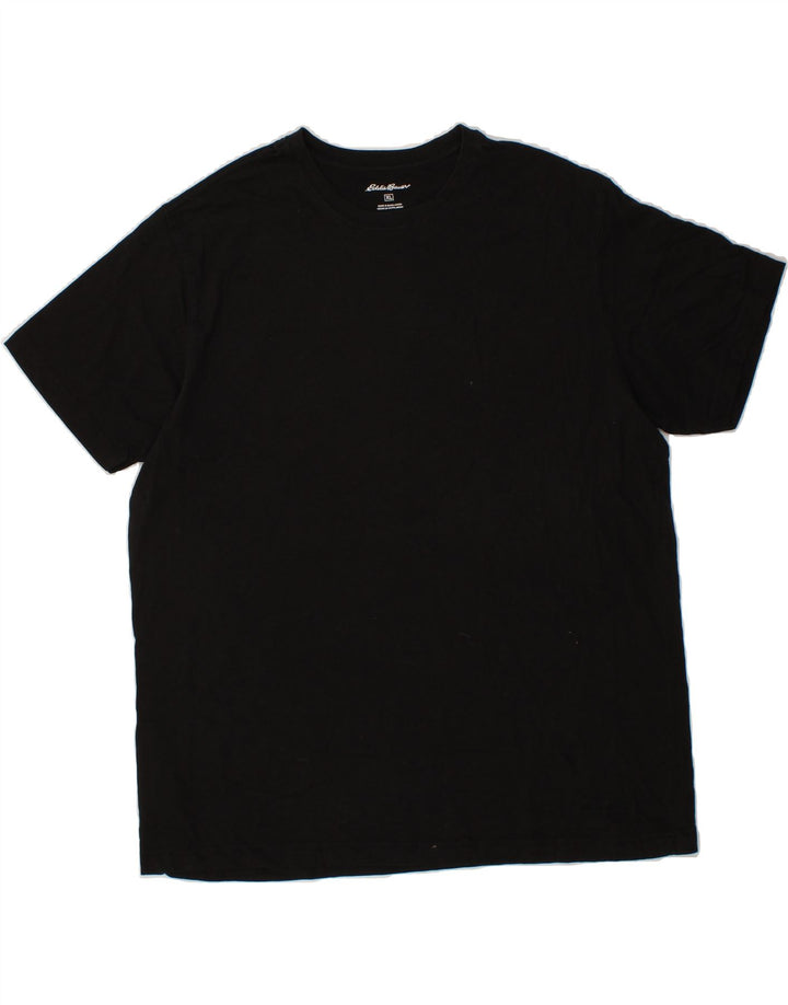 EDDIE BAUER Mens T-Shirt Top XL Black Cotton Vintage Eddie Bauer and Second-Hand Eddie Bauer from Messina Hembry 
