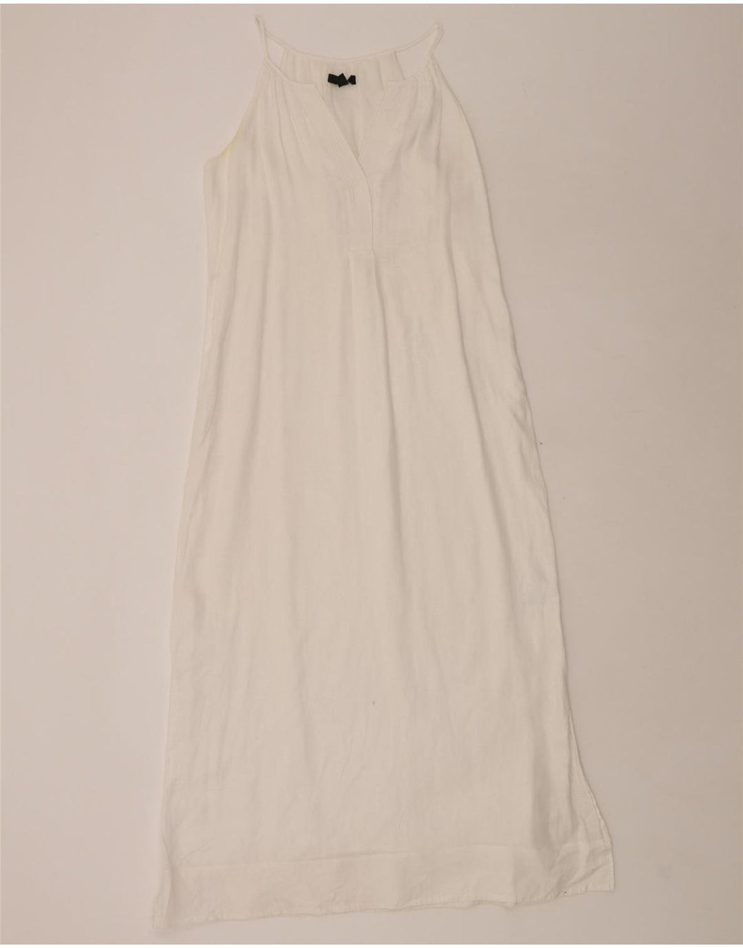 J. CREW Vestido largo sin mangas para mujer UK 10 Small White Linen