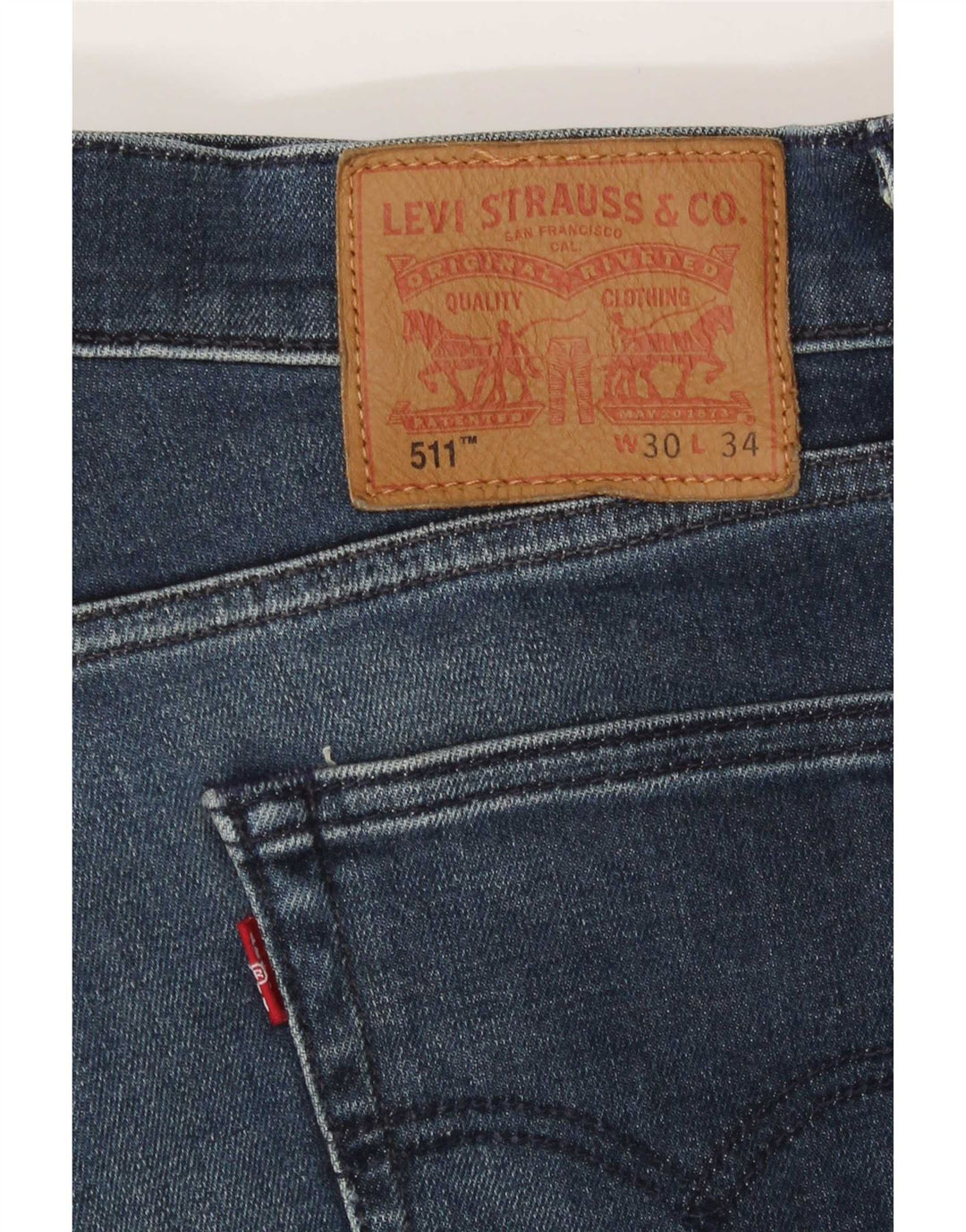 Levi's Hombre 511 Slim Jeans W30 L34 Algodón Azul