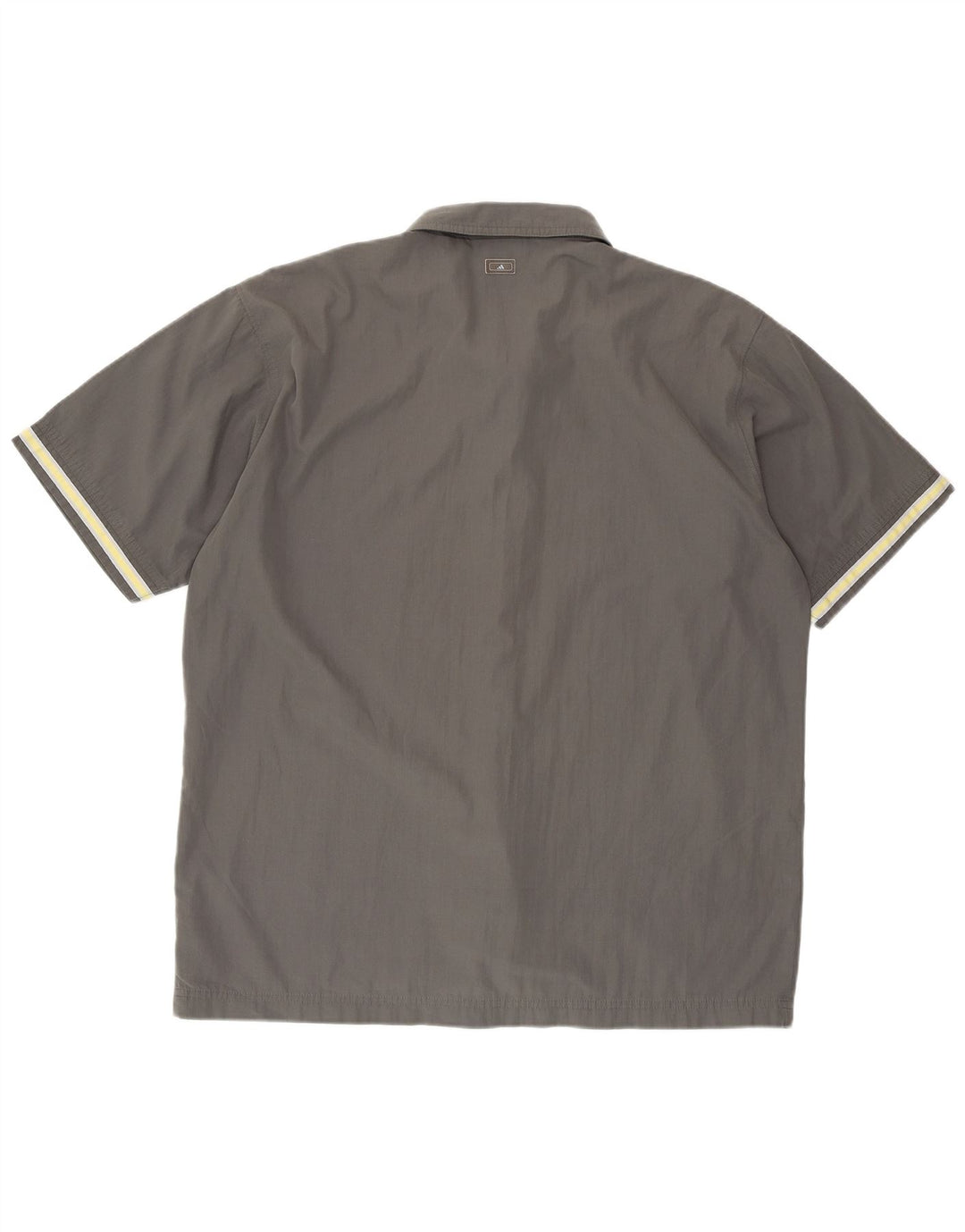 ADIDAS Camisa de manga corta para hombre UK 44/46 Grande Gris Algodón