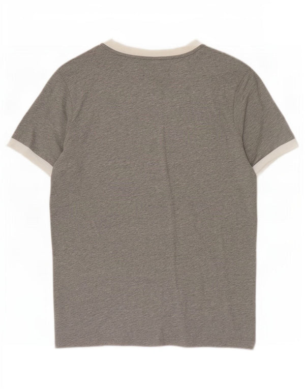 Tommy Hilfiger Camiseta gráfica para hombre Top pequeño de algodón con bloques de color gris
