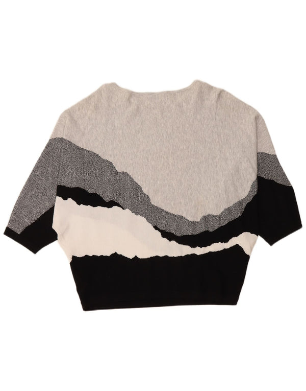 PHASE EIGHT Womens Oversized Boat Neck Jumper Sweater UK 14 Medium Grey