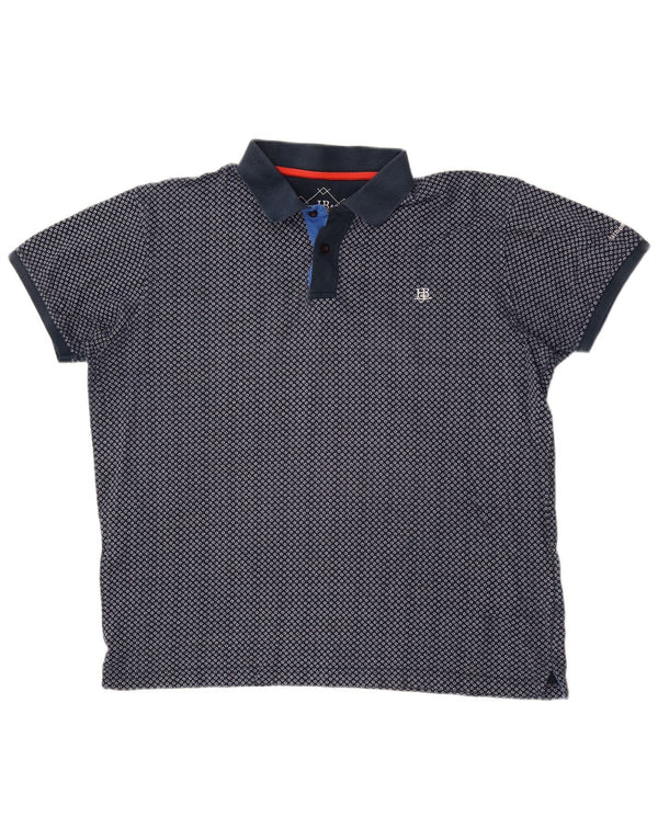 Harmont & Blaine Polo para hombre 2XL Azul marino Algodón geométrico