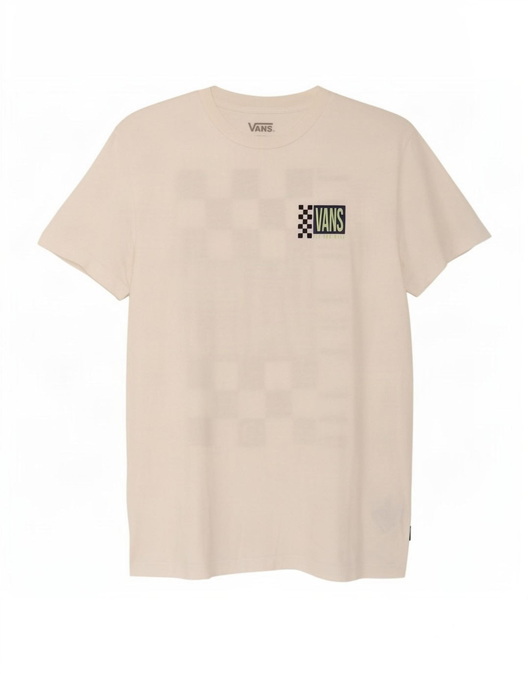 Vans - Camiseta gráfica para hombre, talla pequeña, algodón blanco