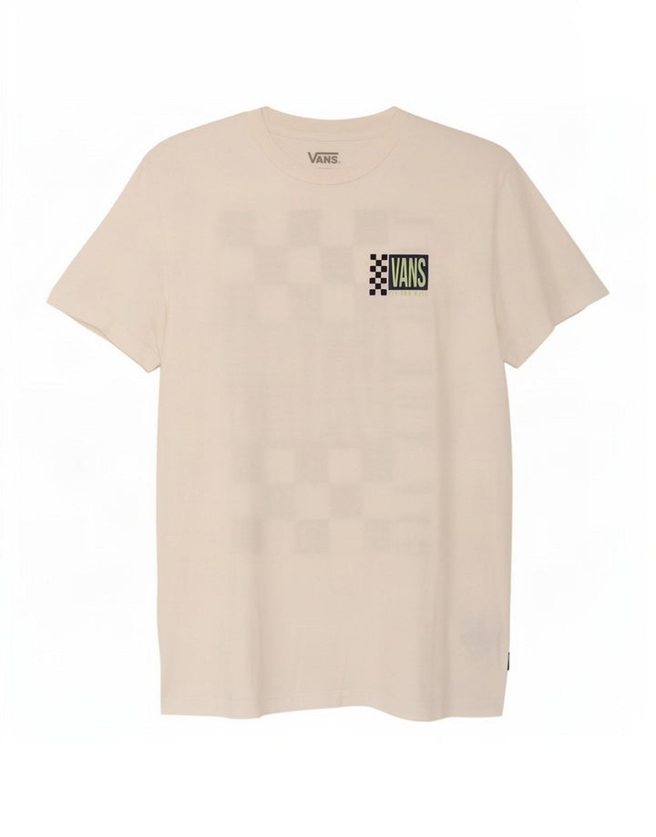 Vans - Camiseta gráfica para hombre, talla pequeña, algodón blanco