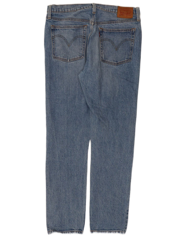Levi's Mujer 501 Vaqueros Rectos Desgastados W30 L30 Algodón Azul