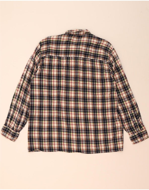 Camisa Follie Hombre Talla 43/44 XL Algodón Cuadros Multicolor