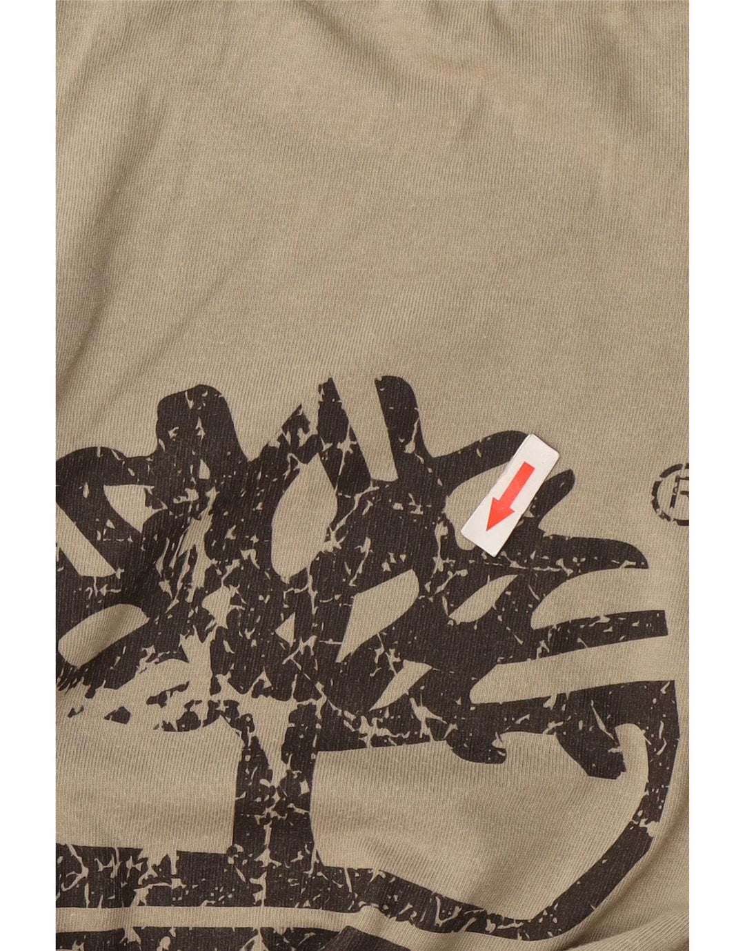 Timberland Camiseta gráfica para hombre Top Small Khaki Cotton