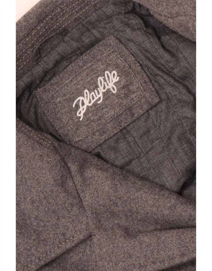 Playlife Abrigo para hombre UK 40 Grande Gris