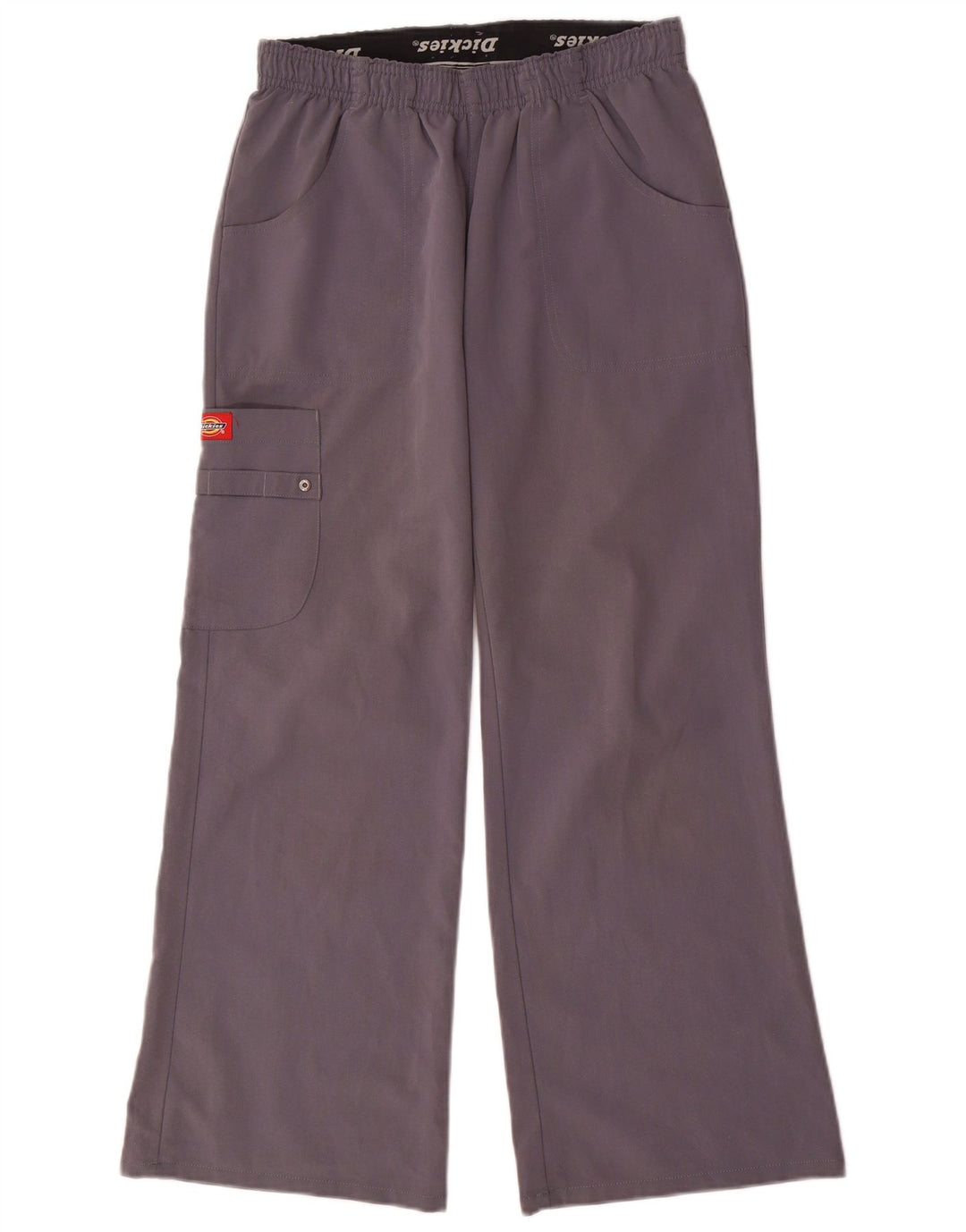DICKIES Pantalón cargo recto pequeño para mujer W27 L28 Poliéster gris