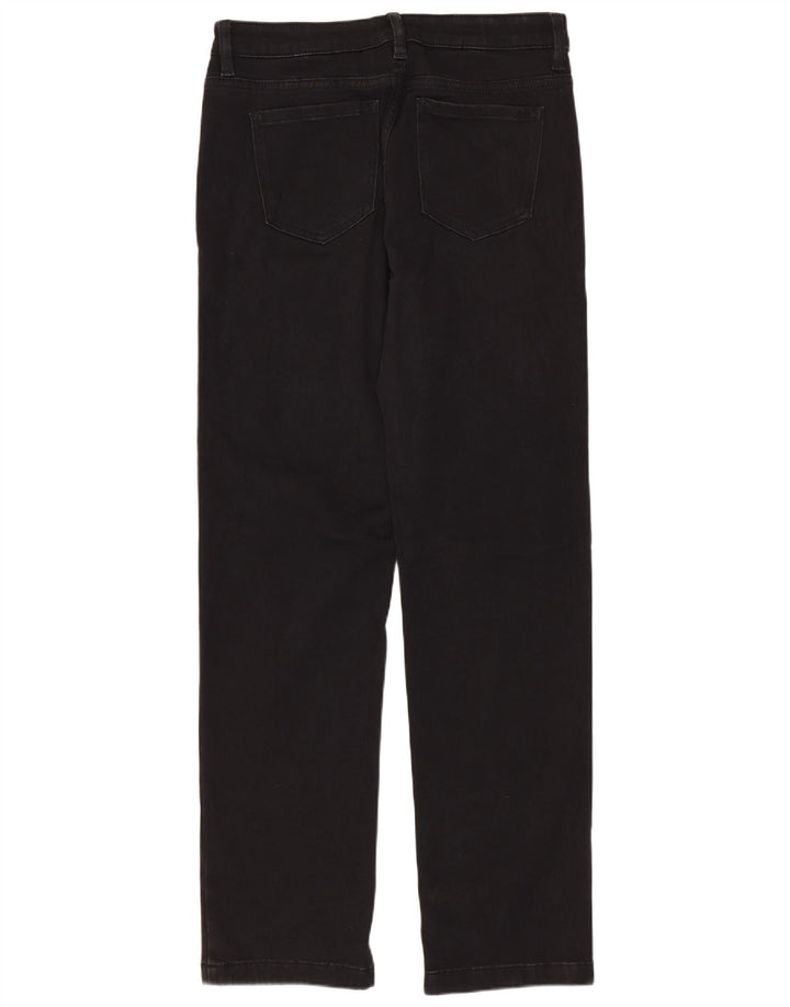 Marks & Spencer Vaqueros Cortos Rectos para Mujer UK 12 Medium W28 L29 Negro