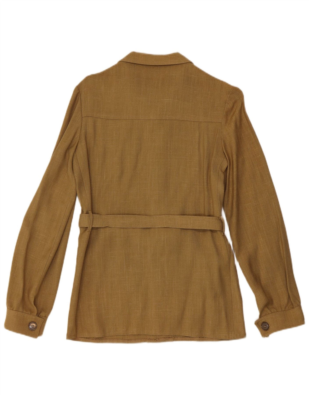 Camisa vintage para mujer IT 42 Medium Khaki Viscose Classic