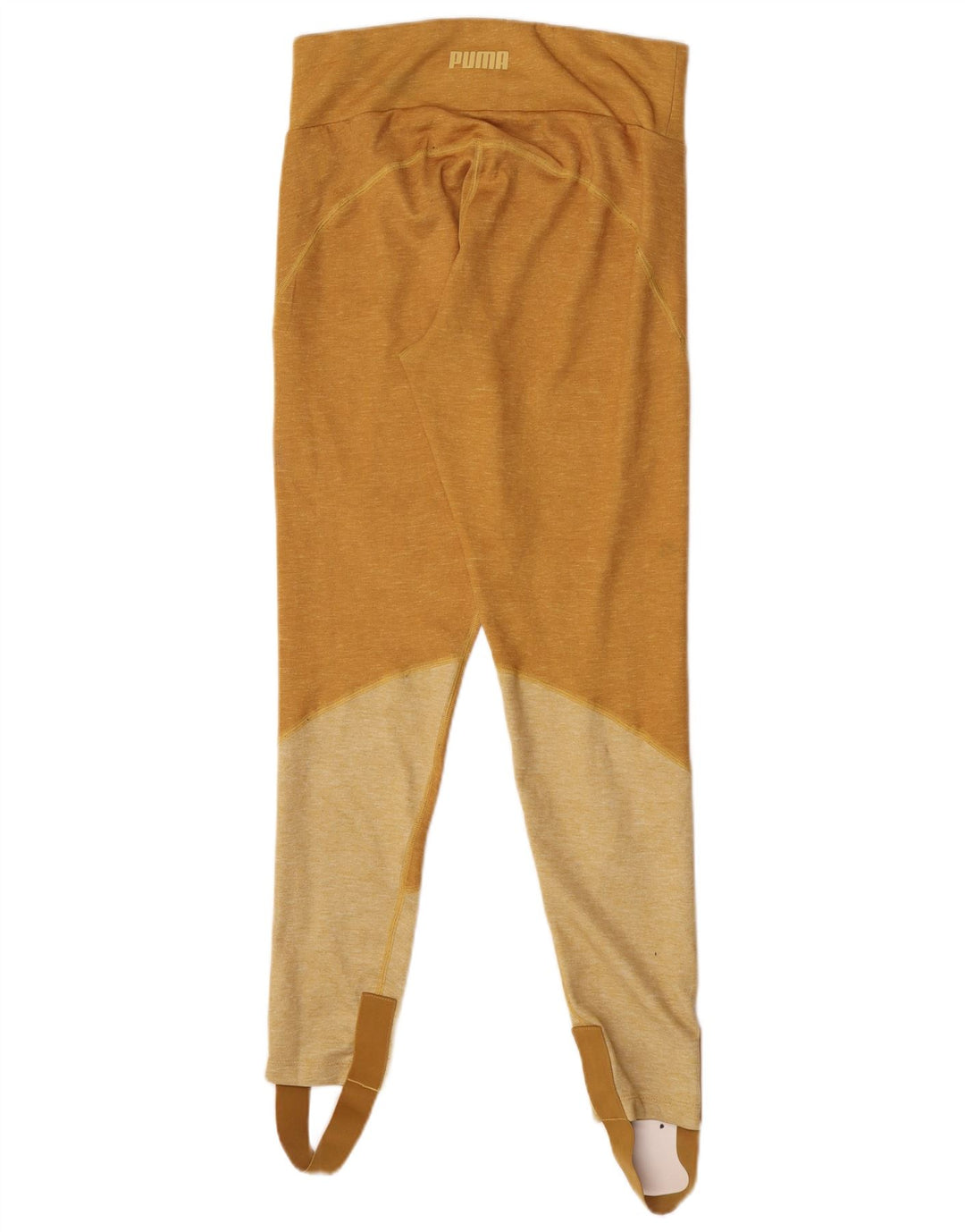 Puma Leggings con estribo para mujer, talla 40, talla grande, color amarillo, poliéster