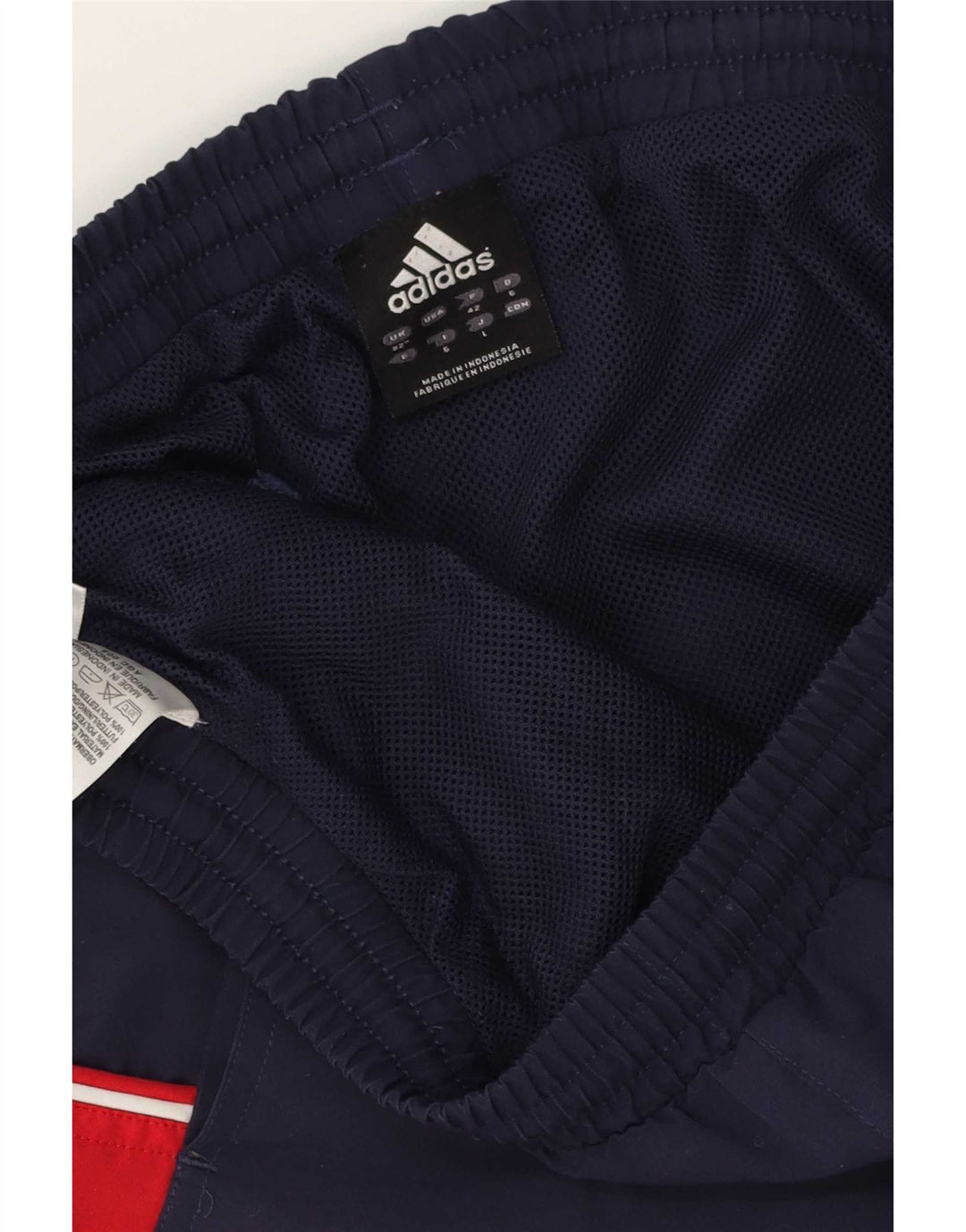 Pantalones cortos deportivos Adidas para hombre Poliéster color block azul marino medio
