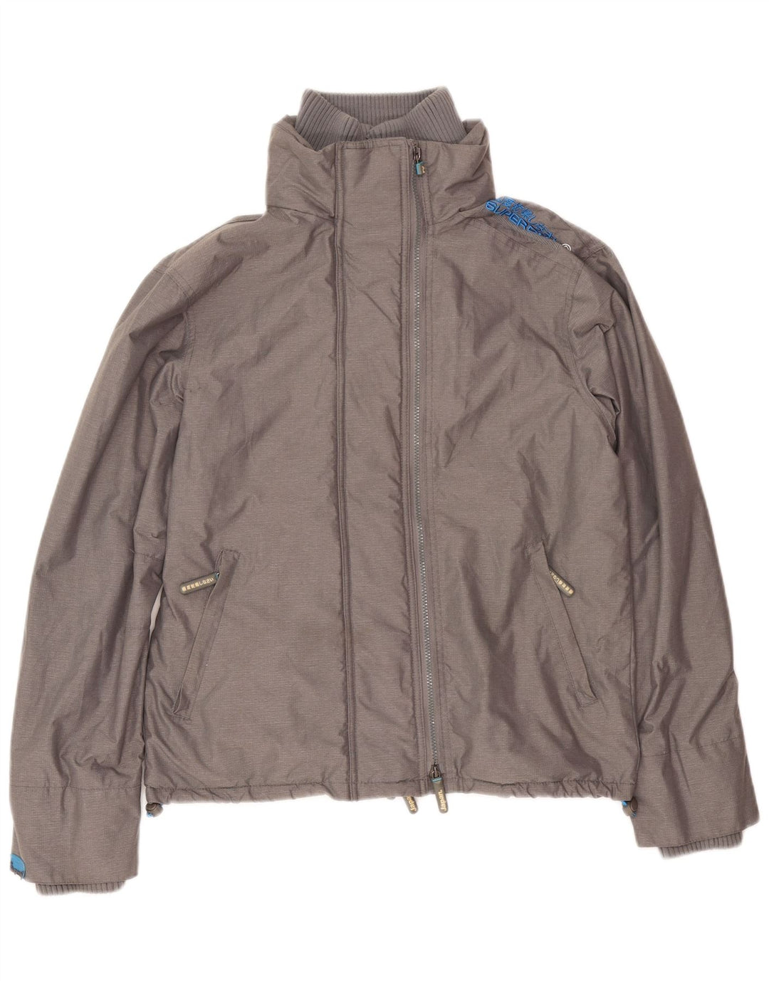 Superdry Chaqueta Cortavientos Windcheater Sherpa para Hombre UK 38 Nylon Gris Medio