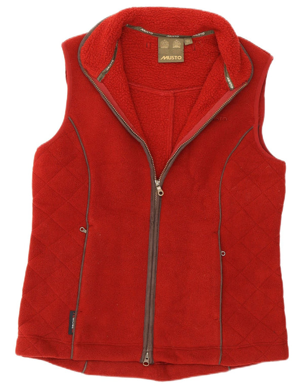 Musto Chaleco polar para mujer UK 44 Grande Poliéster burdeos