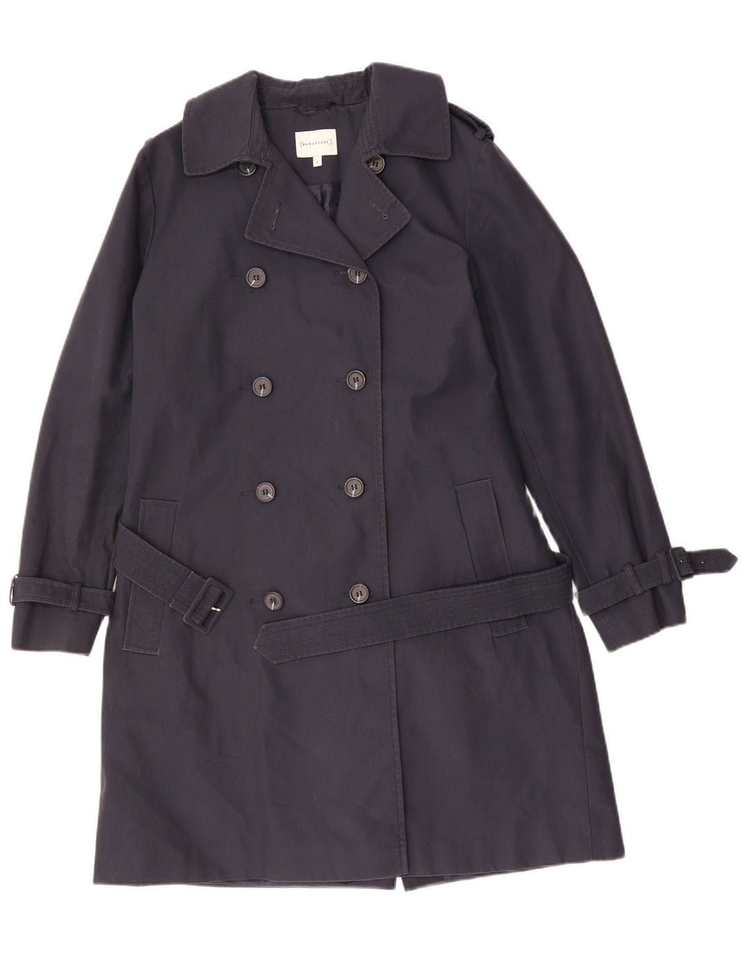 WAREHOUSE Gabardina para mujer UK 40 Grande Poliéster azul marino