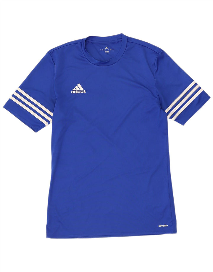 ADIDAS Camiseta Climalite para hombre Top Small Blue Poliéster