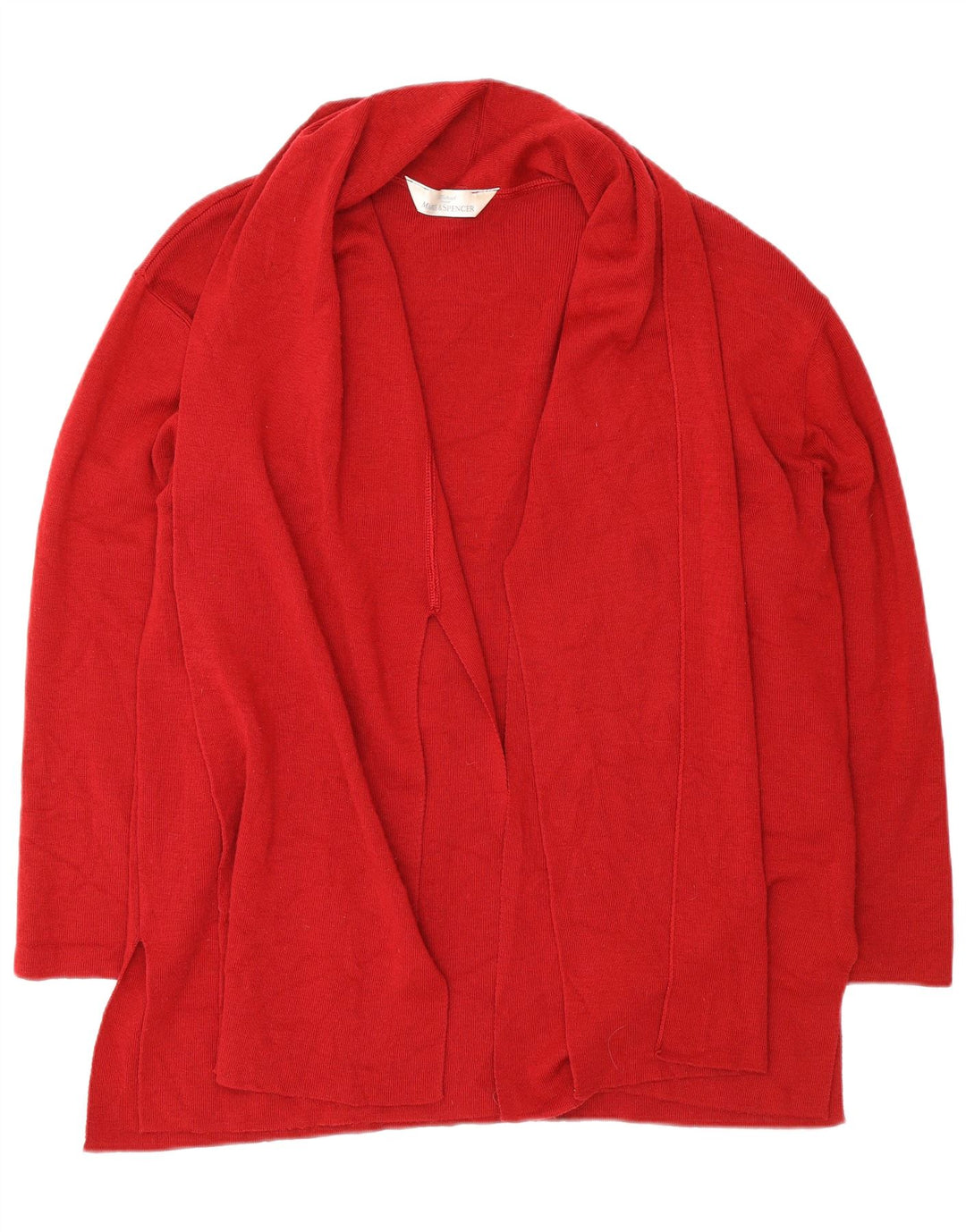 Marks & Spencer - Cárdigan abierto de gran tamaño para mujer, talla 40, color rojo