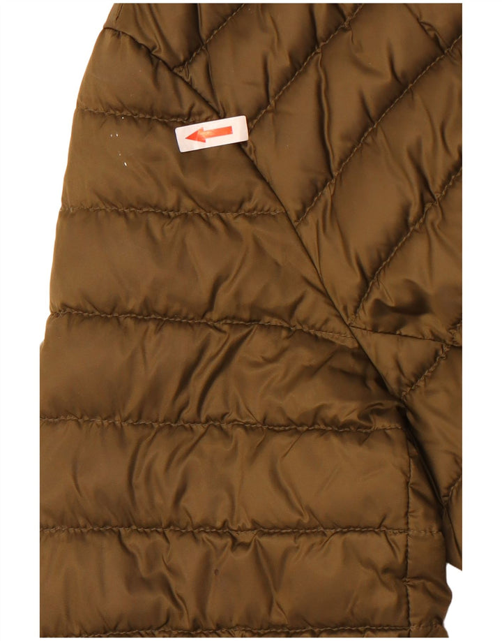 Tommy Hilfiger Abrigo acolchado con capucha para mujer UK 44 Poliamida caqui mediana