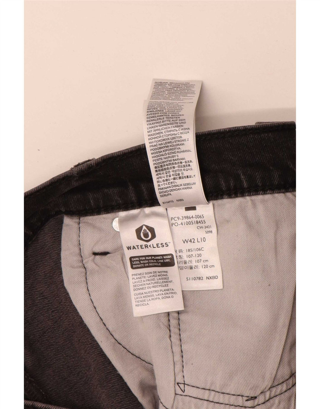 Levi's Mens 405 Denim Shorts W42 2XL Gris Algodón