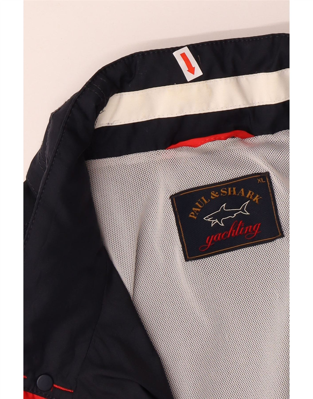 PAUL & SHARK Chaqueta impermeable con capucha para hombre UK 42 XL Azul marino