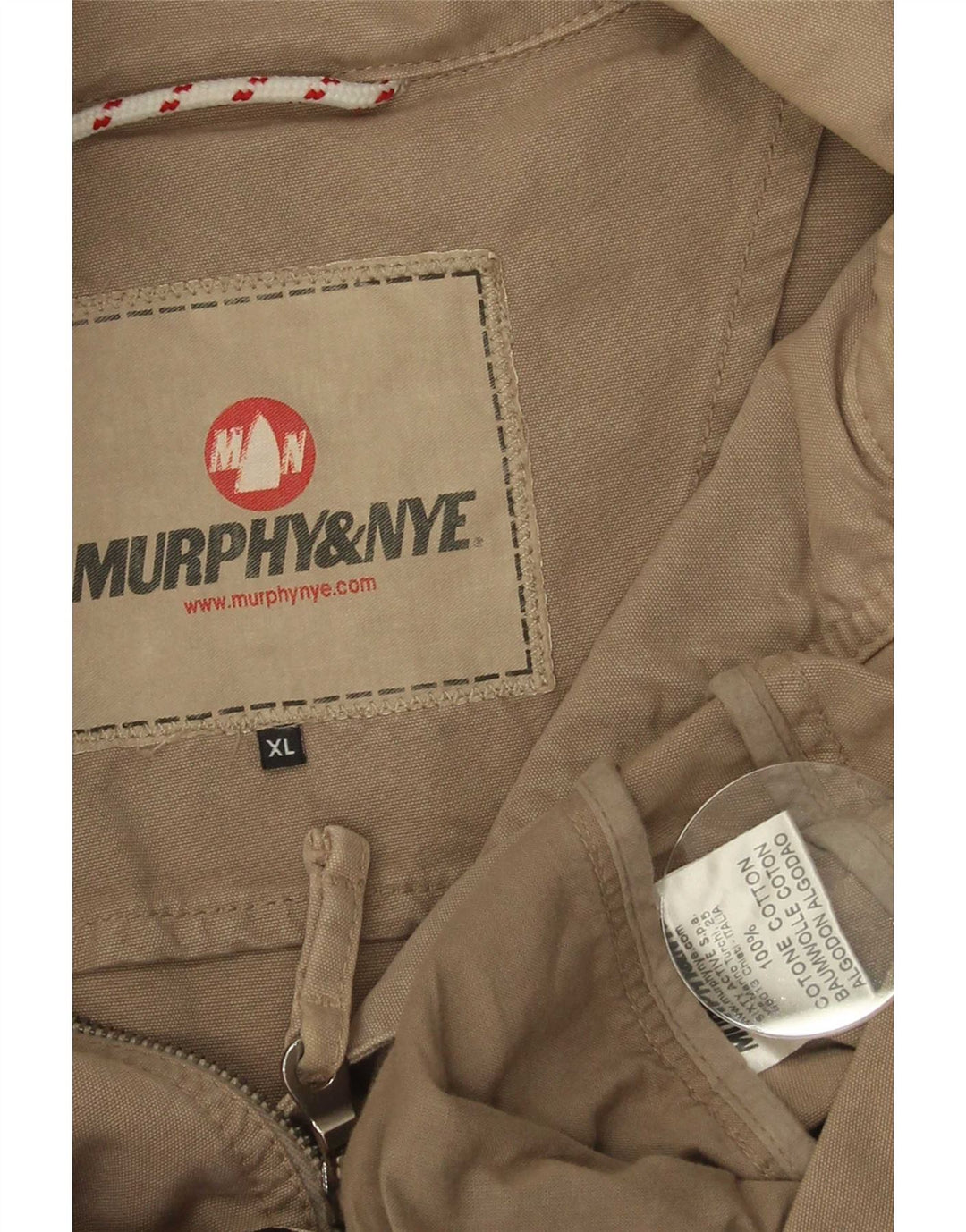 Murphy & Nye Chaqueta Bomber para Hombre UK 42 XL Algodón Beige