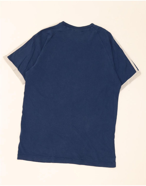Adidas Hombre Camiseta Top Small Azul Colorblock Algodón