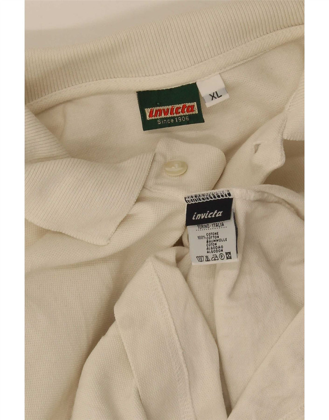 Polo Invicta Hombre XL Algodón Blanco