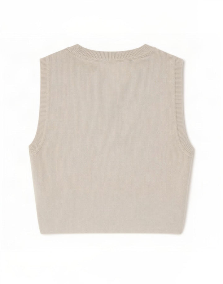 Zara Mujer Crop Vest Top UK 8 Small Blanco