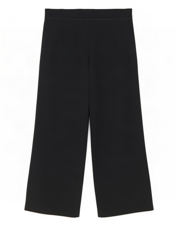 Marks & Spencer Pantalones informales de pierna ancha para mujer UK 18 XL W38 L29 Negro